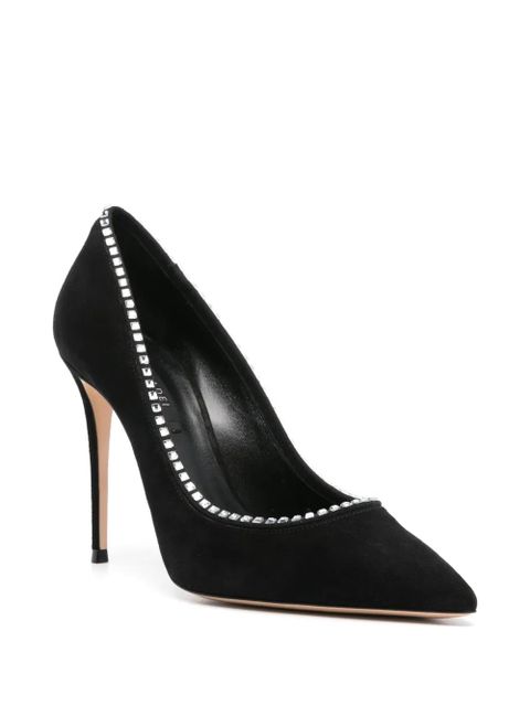 Casadei 100mm crystal-embellished pumps - Black - zdjęcie produktu nr 2