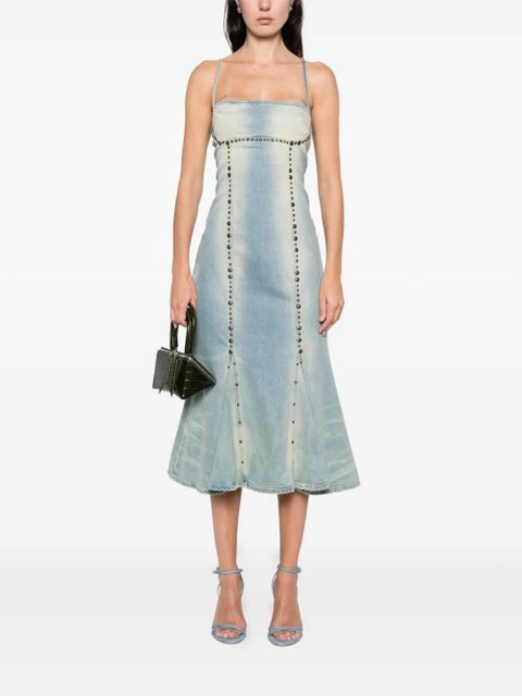 Blumarine studded slit dress - Blue