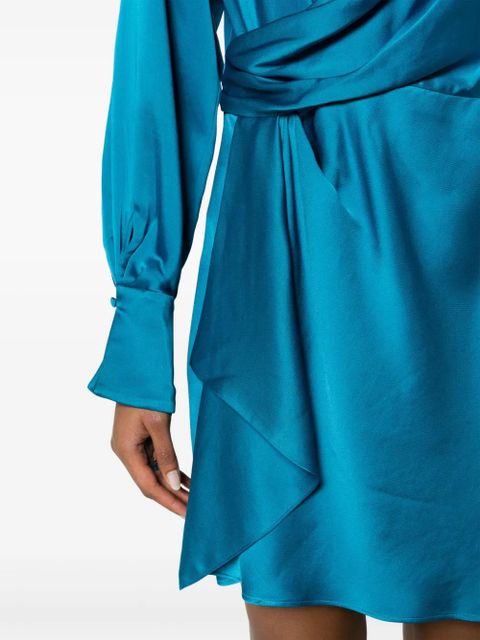 Simkhai Talid draped satin minidress - Blue