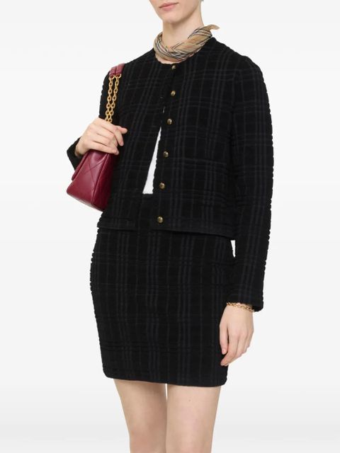 Burberry check knitted cardigan - Black - zdjęcie produktu nr 2