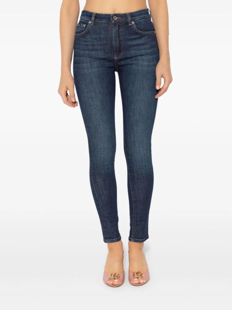 Dolce & Gabbana logo-plaque skinny jeans - Blue