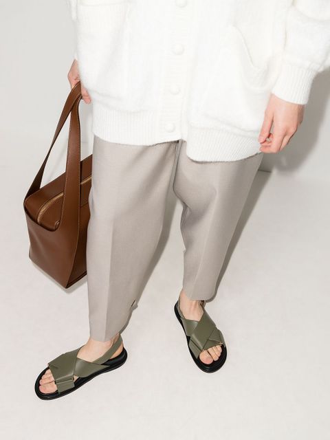 Marni Fussbett colour-block leather sandals - Blue