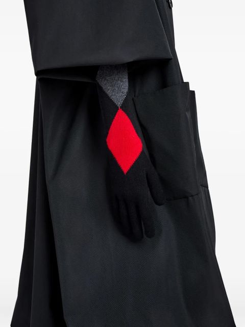 Proenza Schouler diamond-pattern cashmere gloves - Black - zdjęcie produktu nr 2