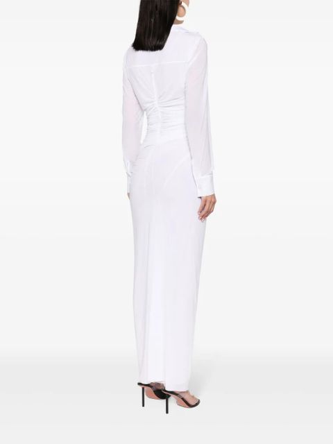 Christopher Esber Venus plunging maxi dress - White