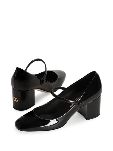 Dolce & Gabbana square-toe block-heel pumps - Black