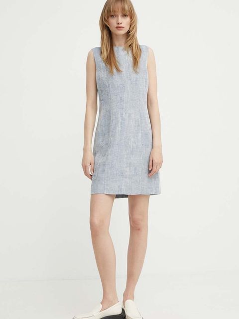 Tiger Of Sweden sukienka z domieszką lnu Kasie - zdjęcie produktu nr 1