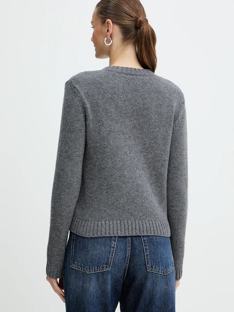 Weekend Max Mara kardigan wełniany OLBIA damski kolor szary 2525346032600