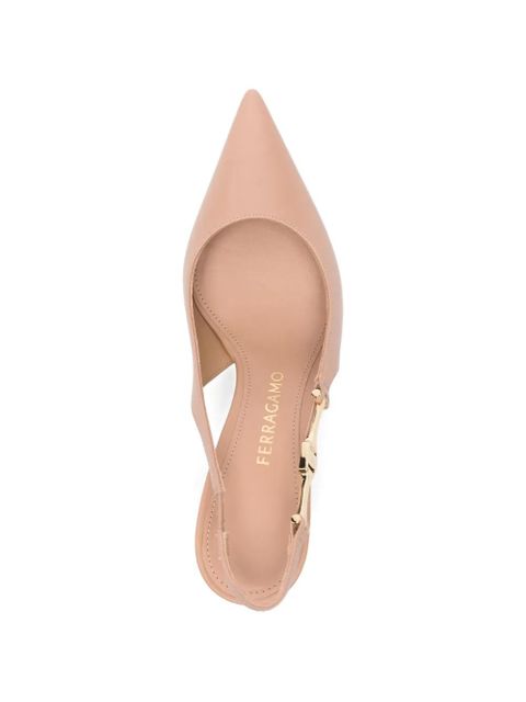 Ferragamo pointed slingback pumps - Neutrals