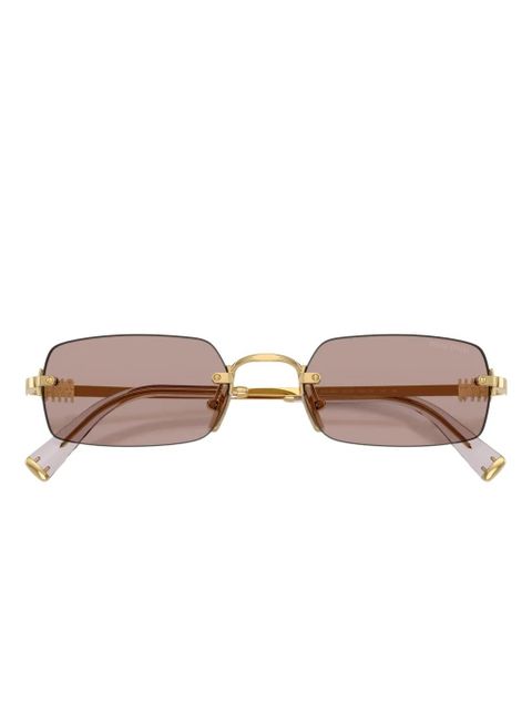 Miu Miu Eyewear rectangle-frame sunglasses - Gold