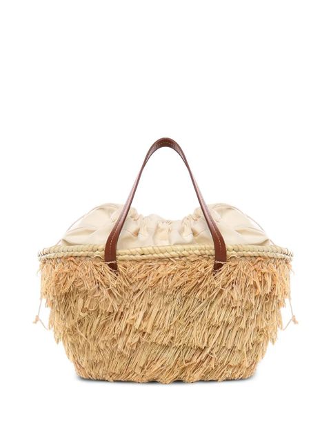 Ruslan Baginskiy Nest straw trim tote bag - Neutrals - zdjęcie produktu nr 2