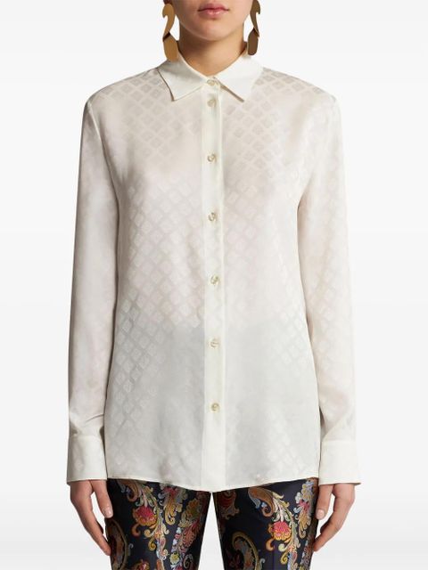 ETRO silk jacquard shirt - White - zdjęcie produktu nr 2