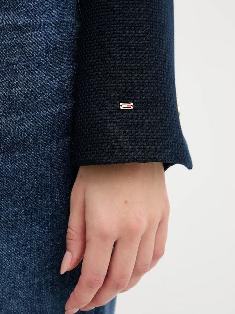 Tommy Hilfiger kurtka z dodatkiem wełny kolor granatowy przejściowa WW0WW47792