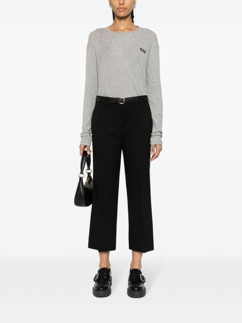 Miu Miu grain de poudre cropped trousers - Black