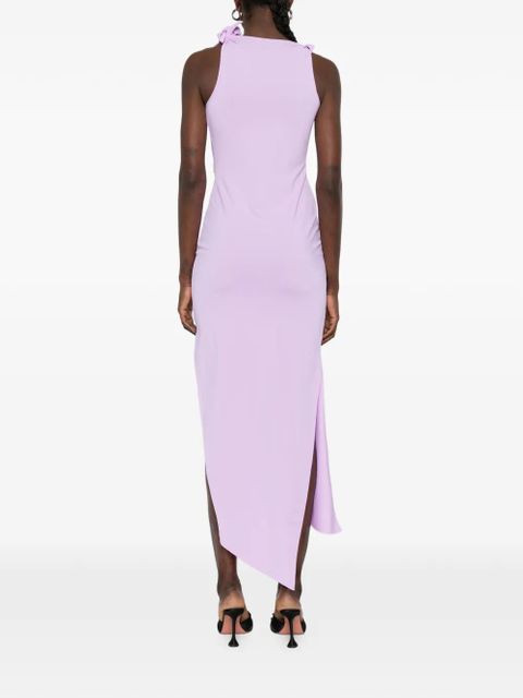 Coperni Flower knot-detail midi dress - Purple