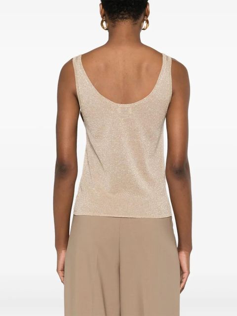 Saint Laurent lurex knitted tank top - Neutrals - zdjęcie produktu nr 2