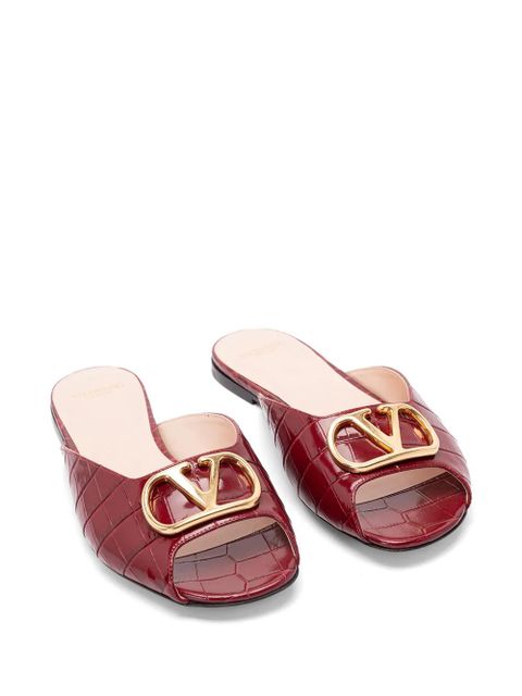 Valentino Garavani Vlogo signature flat sandals - Red