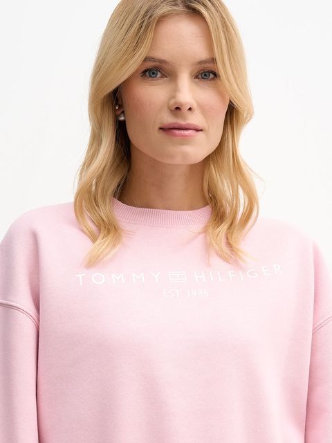 Tommy Hilfiger bluza damska kolor różowy z nadrukiem WW0WW47831