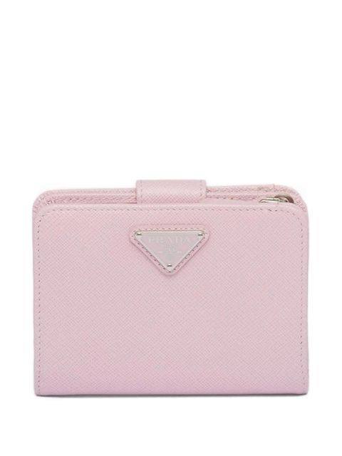 Prada small triangle-logo saffiano leather wallet - Pink - zdjęcie produktu nr 1