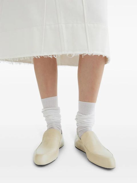 Jil Sander leather loafers - Neutrals