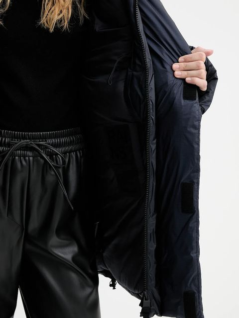 Rains kurtka 17240 Torna Insulated Long Jacket kolor granatowy zimowa 17240