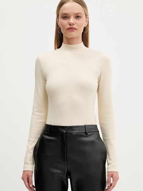 Guess Jeans longsleeve kolor beżowy z półgolfem W5BP23 KA0H1 - zdjęcie produktu nr 1