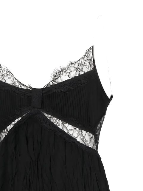 Blumarine lace pleated dress - Black