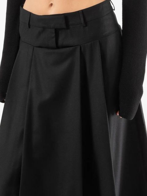 Aya Muse Oenia pleated midi skirt - Black