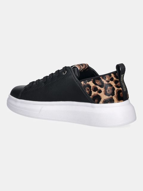 Just Cavalli sneakersy skórzane damskie kolor czarny 79RA3SB7ZPB58899