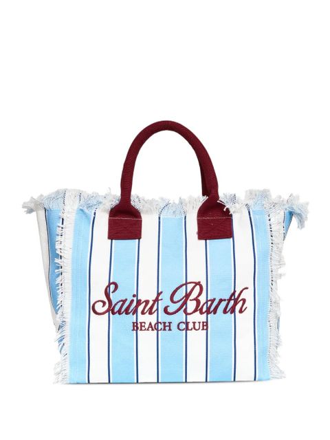 MC2 Saint Barth Vanity striped fringed beach bag - Blue - zdjęcie produktu nr 1