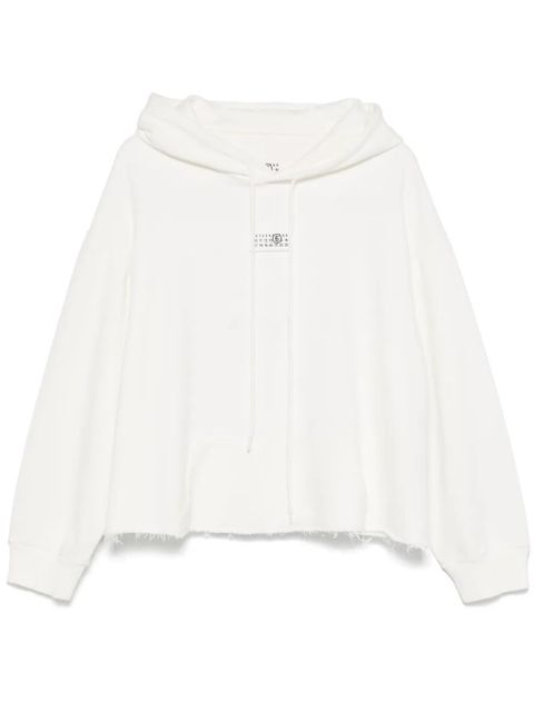 MM6 Maison Margiela numbers-motif hoodie - White - zdjęcie produktu nr 1