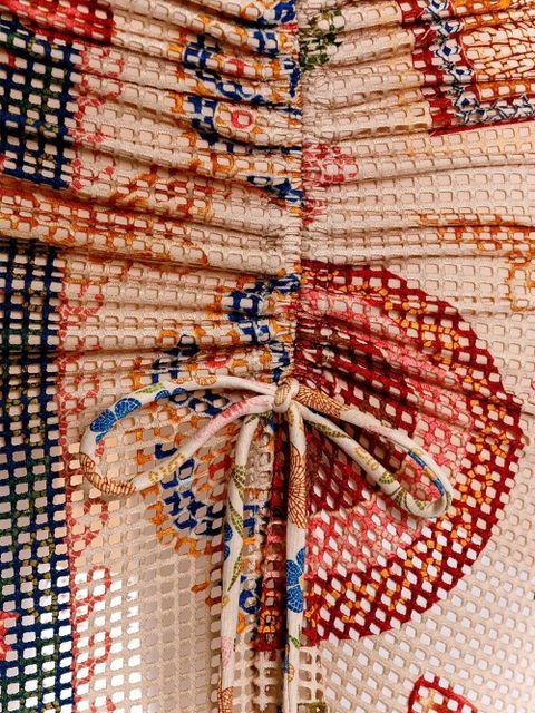 Agua By Agua Bendita Tock Fiore skirt - Neutrals