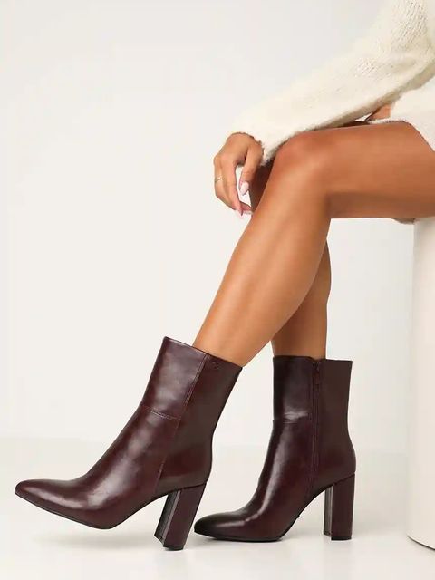 Mexx botki KIANNA INDY damskie kolor bordowy na słupku MI001700253W