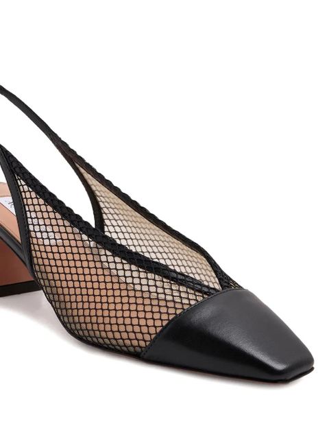 Aquazzura 40mm Margot mesh slingback heeled pumps - 000 - zdjęcie produktu nr 2