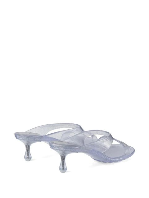 Jimmy Choo Jelly Drop glitter-detail mules - Silver