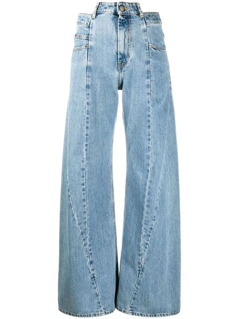Maison Margiela Décortiqué wide-leg jeans - Blue - zdjęcie produktu nr 1