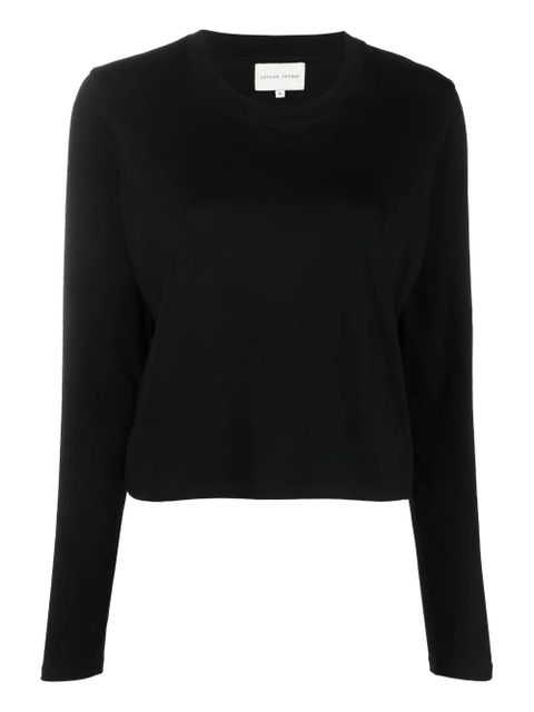 LouLou de Saison long-sleeve cotton T-shirt - Black - zdjęcie produktu nr 1