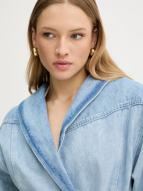 BOSS Orange kurtka jeansowa C_DNM JACKET PANELED przejściowa 50554678