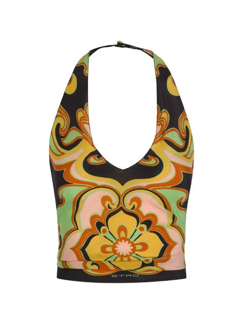 ETRO floral-print halterneck top - Black - zdjęcie produktu nr 1