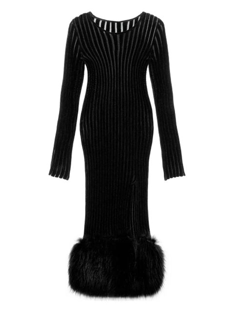 Blumarine ribbed midi dress - Black - zdjęcie produktu nr 1