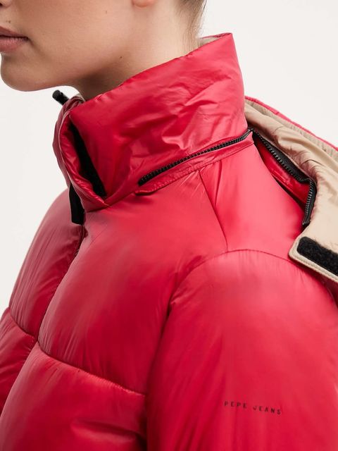 Pepe Jeans kurtka kolor czerwony zimowa PL4024339