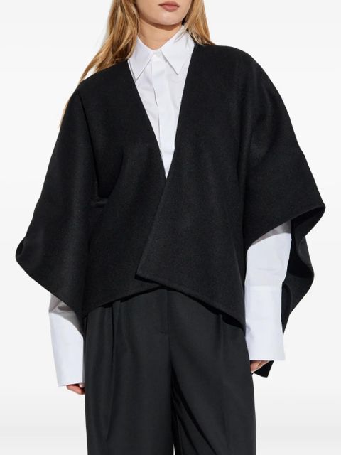 Max Mara Serra draped cape - Black