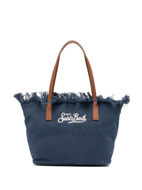 MC2 Saint Barth mini City fringed-detail tote bag - Blue - zdjęcie produktu nr 1