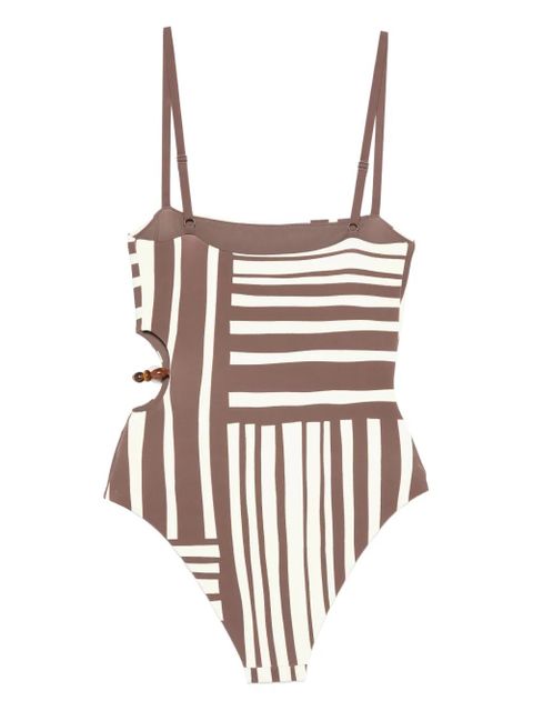 SIR. Linocut beaded swimsuit - Brown - zdjęcie produktu nr 2