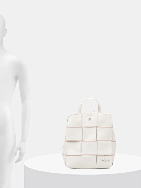 Desigual plecak YOKO BLANCO SUMY MIN damski kolor biały mały gładki 25SAKP34