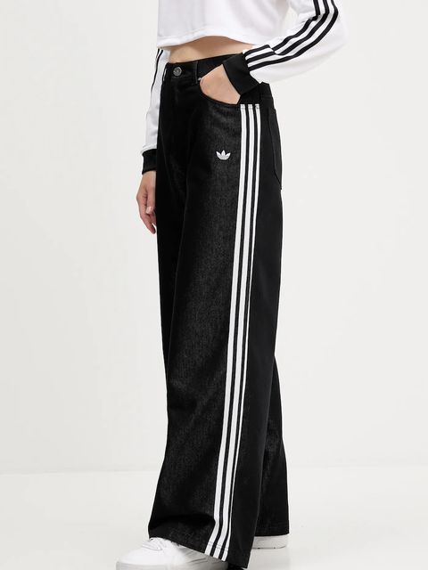adidas Originals jeansy Baggy Shine Dnm damskie high waist KE9799