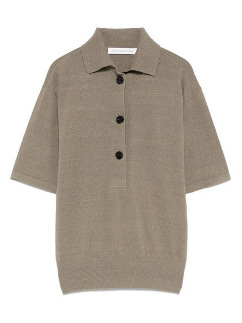 Christopher Esber knitted polo top - Grey - zdjęcie produktu nr 1
