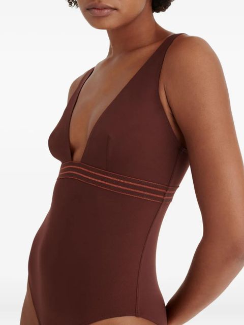 ERES Sillage plunge-neck swimsuit - Brown