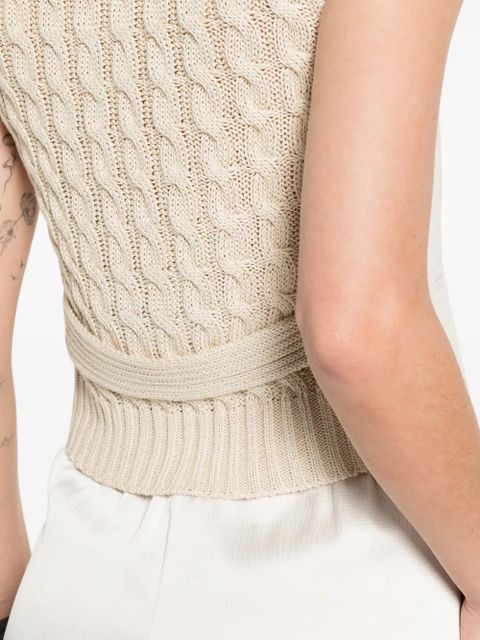 Max Mara knit-panel waistcoat - Neutrals