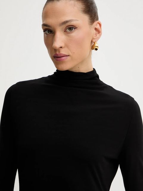 BOSS sukienka kolor czarny mini rozkloszowana 50548115