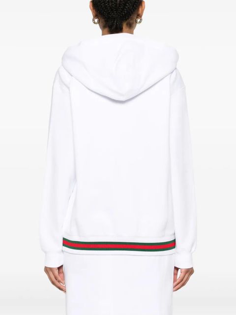 Gucci Web-stripe hoodie - White